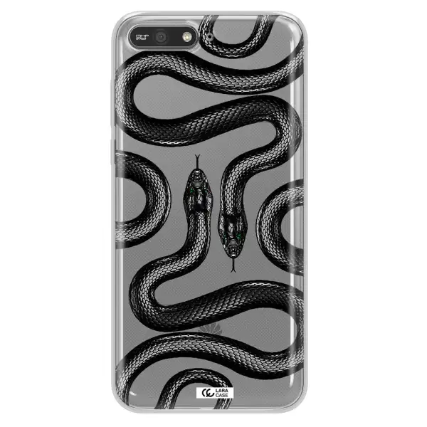 Black Snake Huawei Y6 2018 Clear TPU Case