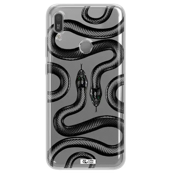 Black Snake Huawei Y6 2019 Clear TPU Case