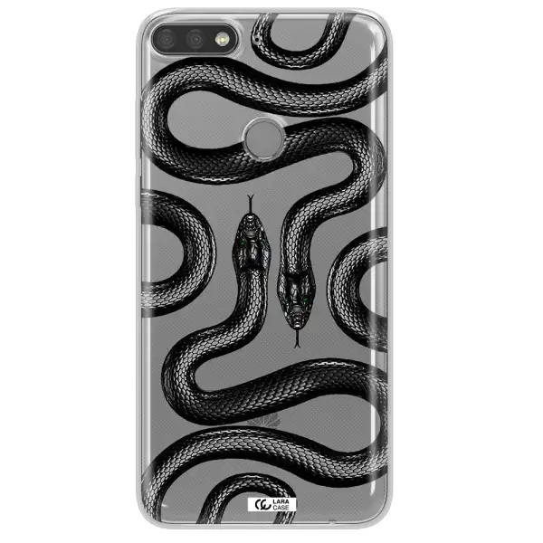 Black Snake Huawei Y7 Prime 2018 Clear TPU Case