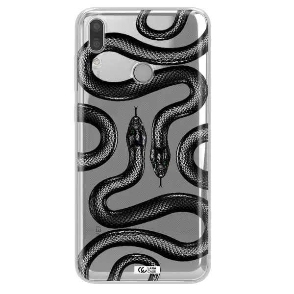 Black Snake Huawei Y9 2019 Clear TPU Case