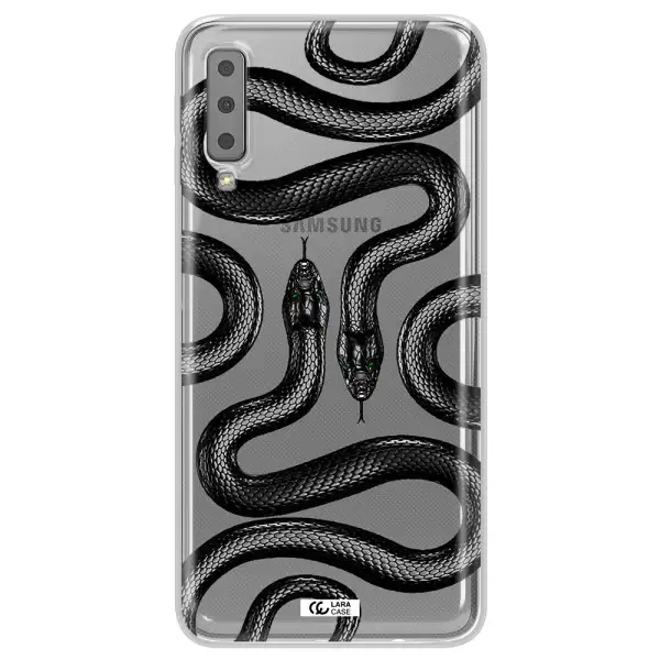 Black Snake Samsung A7 2018 Clear TPU Case