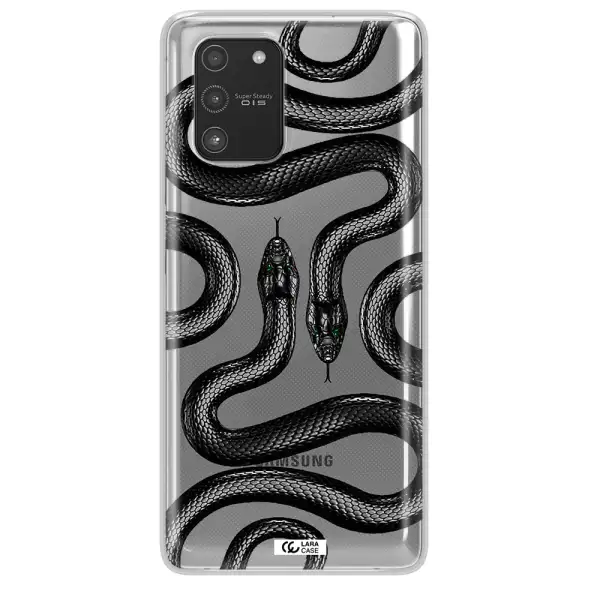 Black Snake Samsung A91 Clear TPU Case