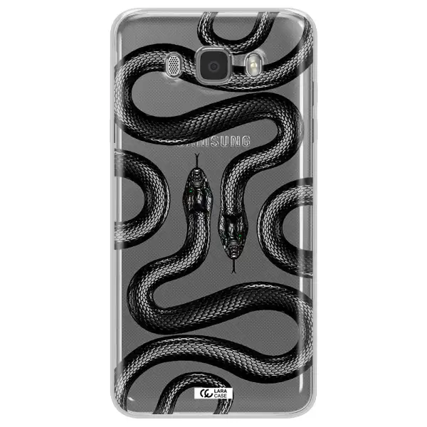 Black Snake Samsung J7 2016 Clear TPU Case