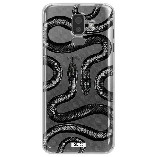 Black Snake Samsung J8 Clear TPU Case