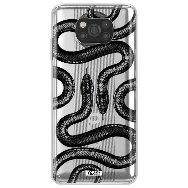 Black Snake Xiaomi Poco X3 Clear TPU Case