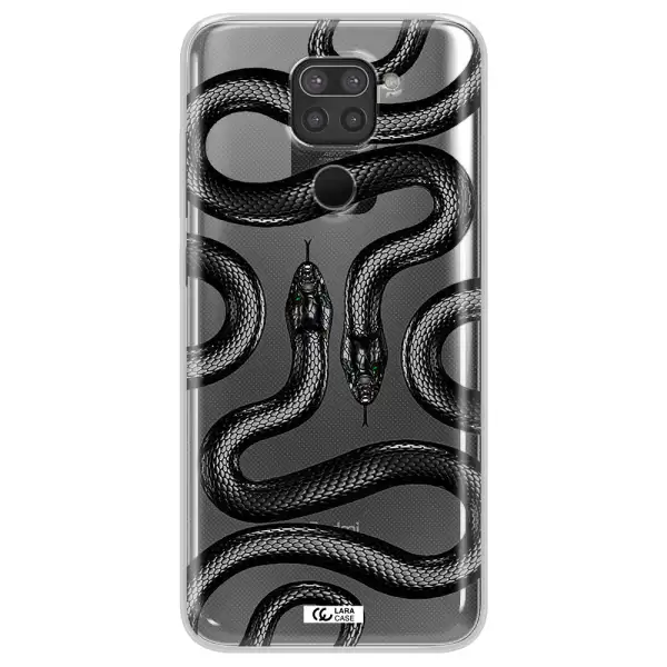 Black Snake Xiaomi Redmi Note 9 Clear TPU Case