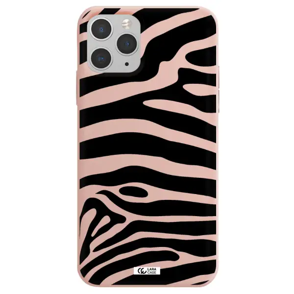 Zebra Apple iPhone 11 pro max Silicone pastel pink Case