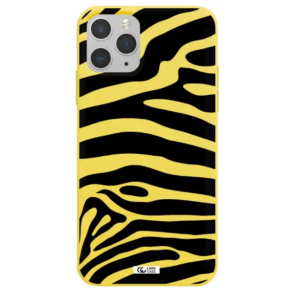 Zebra Apple iPhone 11 pro Silicone canary yellow Case