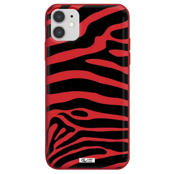 Zebra Apple iPhone 11 Silicone Imperial Red Case