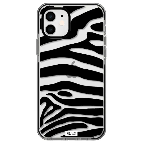 Zebra Apple iPhone 12 impact black border Case