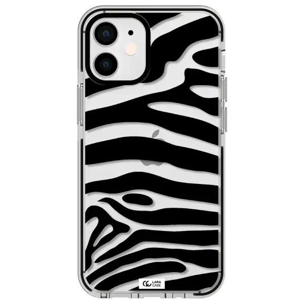 Zebra Apple iPhone 12 mini impact black border Case