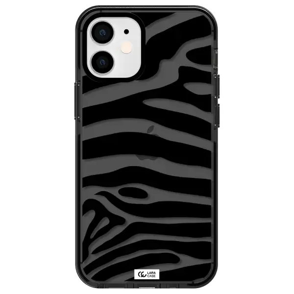 Zebra Apple iPhone 12 mini impact Smoke Black Case