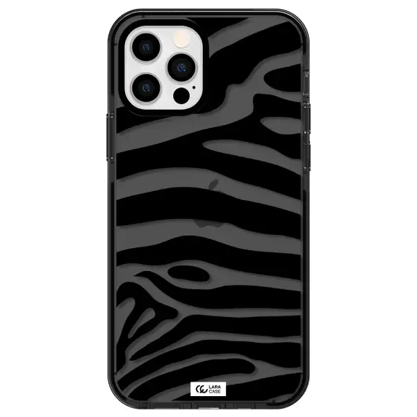 Zebra Apple iPhone 12 pro impact Smoke Black Case