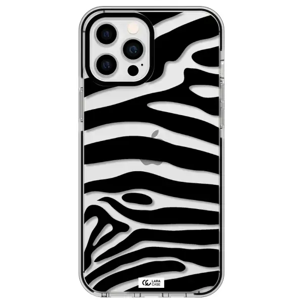 Zebra Apple iPhone 12 pro max impact black border Case