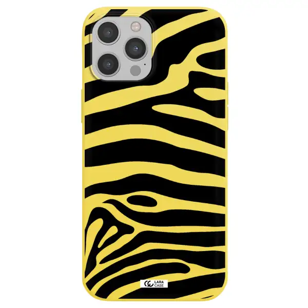 Zebra Apple iPhone 12 pro max Silicone canary yellow Case