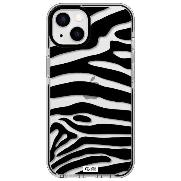 Zebra Apple iPhone 13 impact black border Case
