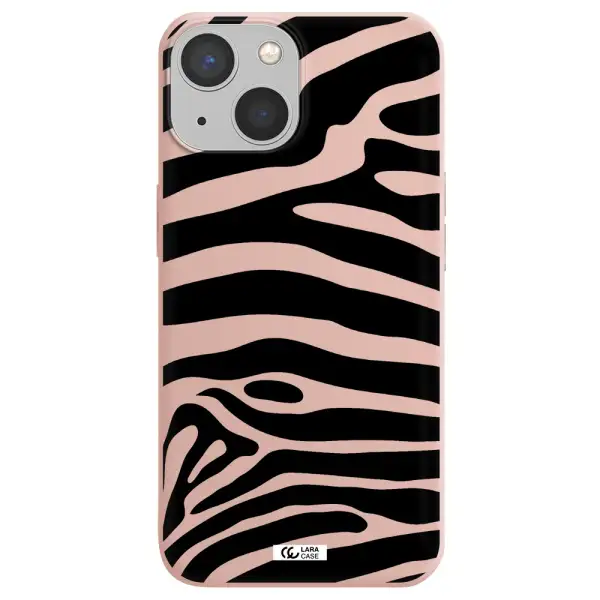 Zebra Apple iPhone 13 mini Silicone pastel pink Case