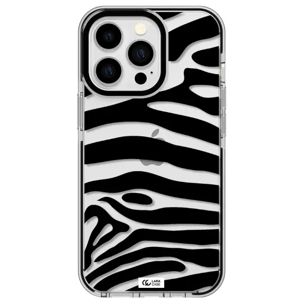 Zebra Apple iPhone 13 Pro impact black border Case