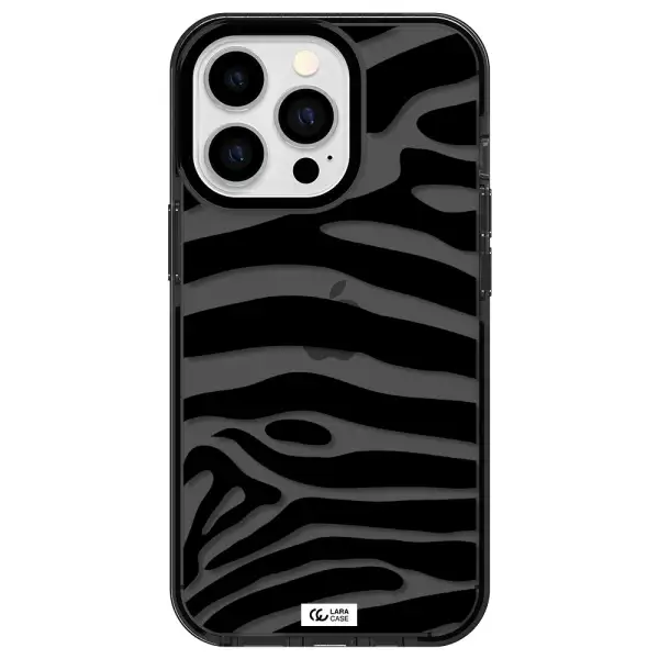 Zebra Apple iPhone 13 Pro impact Smoke Black Case