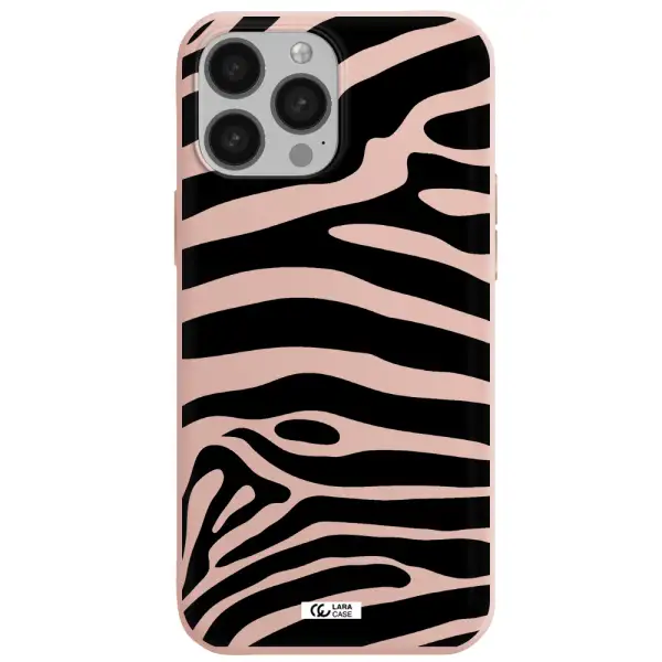 Zebra Apple iPhone 13 Pro Silicone pastel pink Case