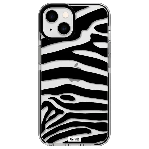 Zebra Apple iPhone 14 impact black border Case