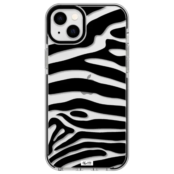 Zebra Apple iPhone 14 plus impact black border Case