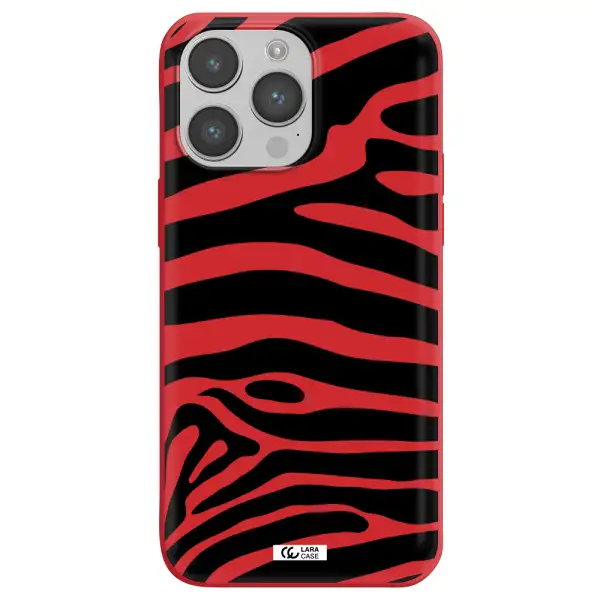 Zebra Apple iPhone 14 pro Silicone Imperial Red Case