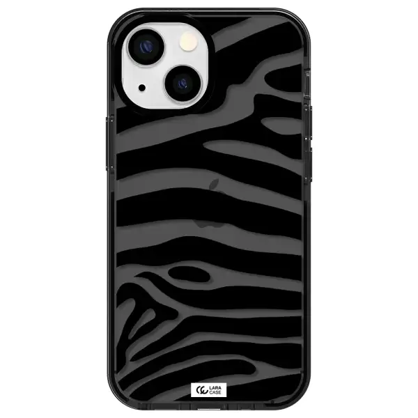 Zebra Apple iPhone 15 impact Smoke Black Case