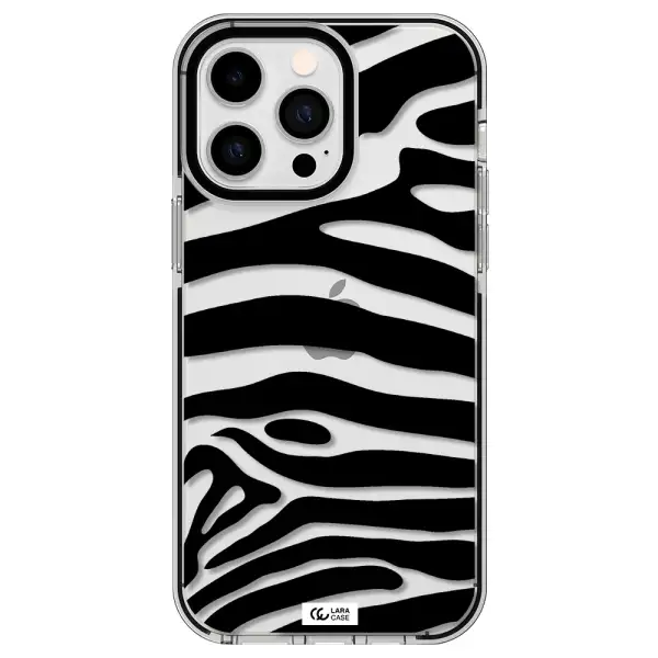Zebra Apple iPhone 15 Pro impact black border Case