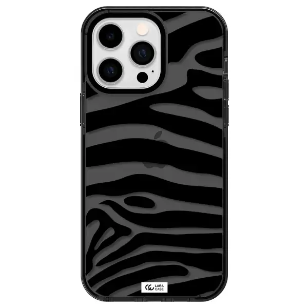 Zebra Apple iPhone 15 Pro impact Smoke Black Case