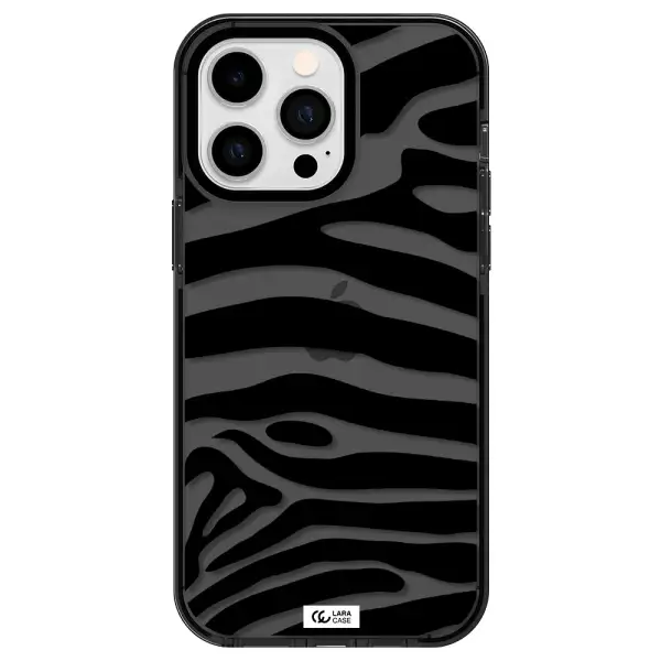 Zebra Apple iPhone 15 Pro Max impact Smoke Black Case