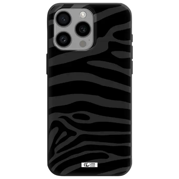 Zebra Apple Iphone 15 Pro max Silicone black Case