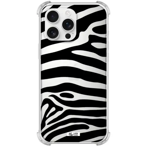 Zebra Apple Iphone 16 Pro Max Clear Pc Case