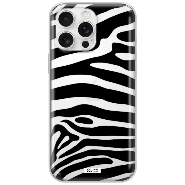 Zebra Apple Iphone 16 Pro Max Clear Tpu Case