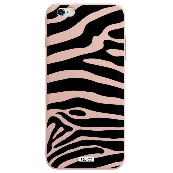 Zebra Apple iPhone 6 s plus Silicone pastel pink Case