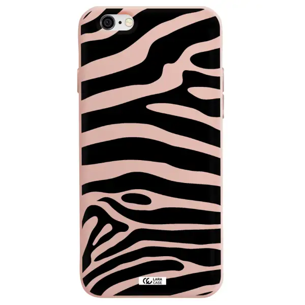 Zebra Apple iPhone 6 Silicone pastel pink Case