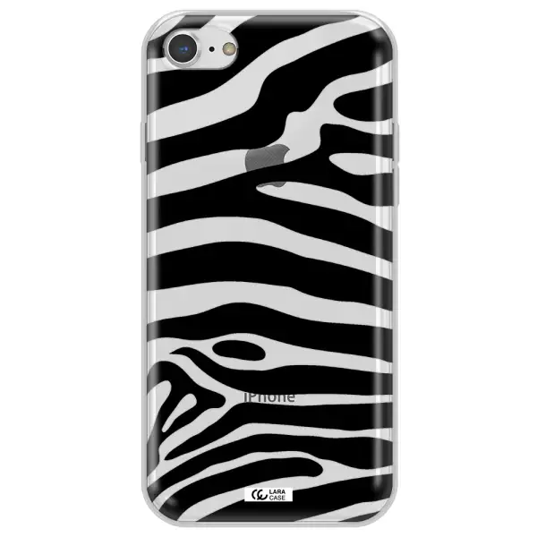 Zebra Apple iPhone 8 Clear TPU Case