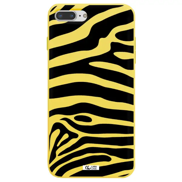 Zebra Apple iPhone 8 plus Silicone canary yellow Case