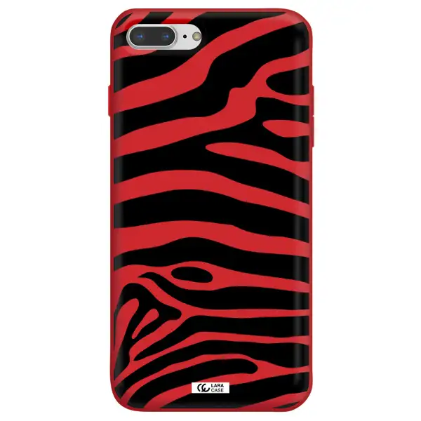Zebra Apple iPhone 8 plus Silicone Imperial Red Case