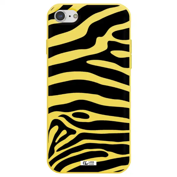 Zebra Apple iPhone 8 Silicone canary yellow Case
