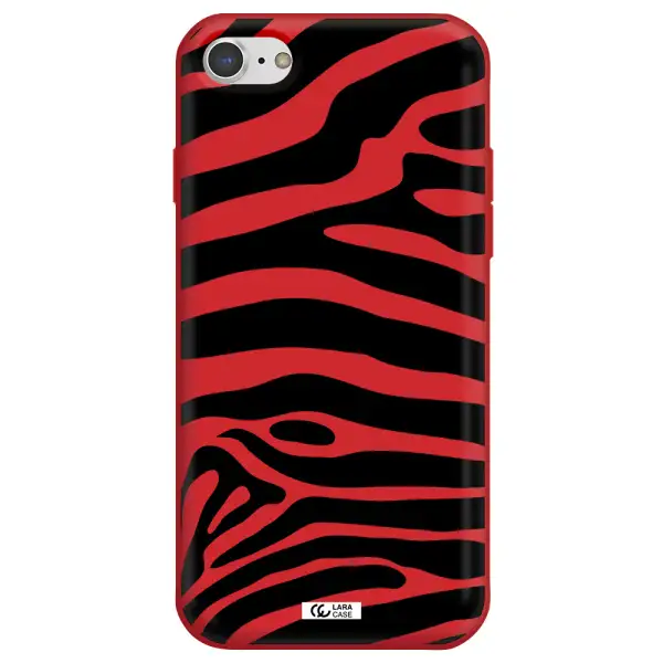 Zebra Apple iPhone 8 Silicone Imperial Red Case