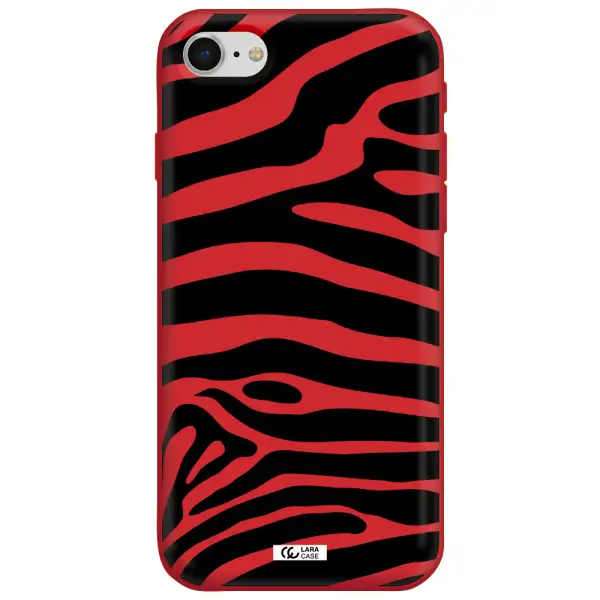 Zebra Apple iPhone se 2020 Silicone Imperial Red Case