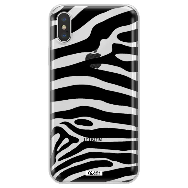 Zebra Apple iPhone X Clear TPU Case