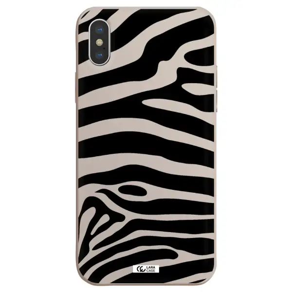 Zebra Apple iPhone X Silicone Stone Case