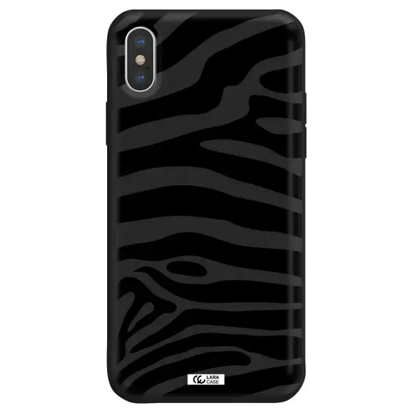 Zebra Apple iPhone XS Silicone black Case