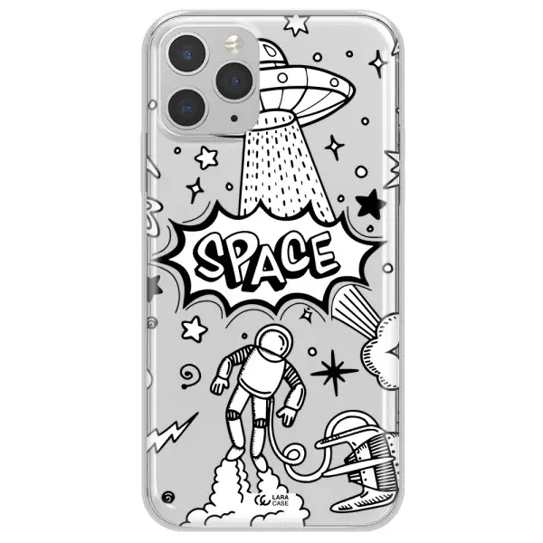 Space Poster Apple iPhone 11 pro max Clear TPU Case