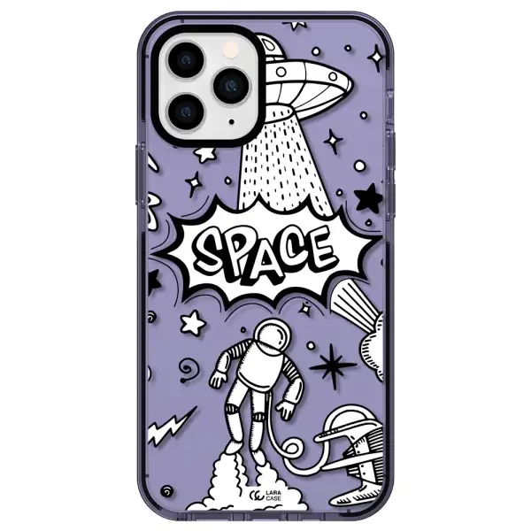 Space Poster Apple iPhone 11 pro max impact Lilac Case