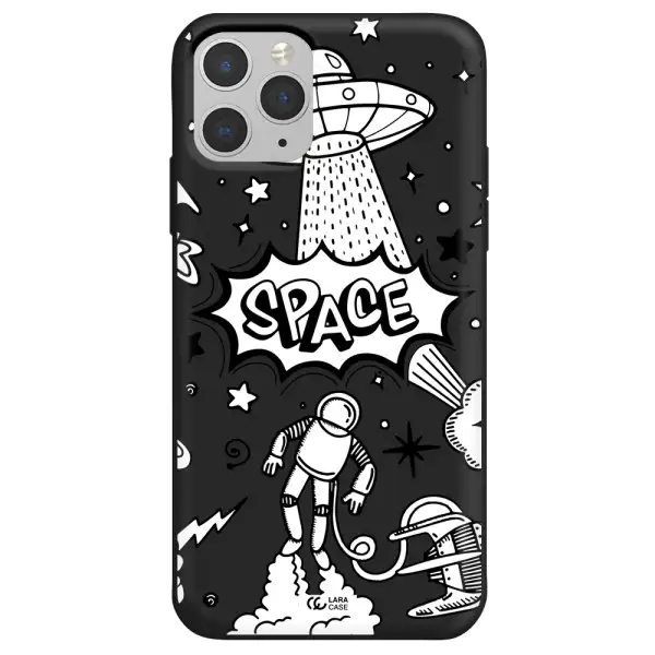 Space Poster Apple iPhone 11 pro Silicone black Case