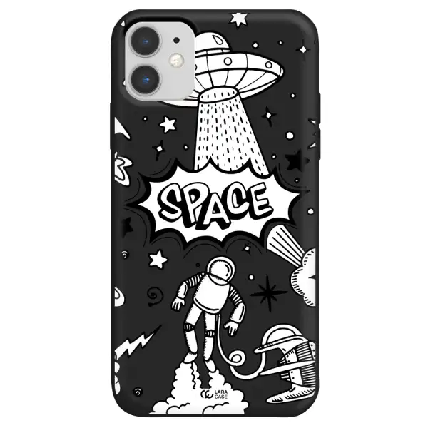 Space Poster Apple iPhone 11 Silicone black Case