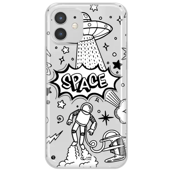 Space Poster Apple iPhone 12 Clear TPU Case